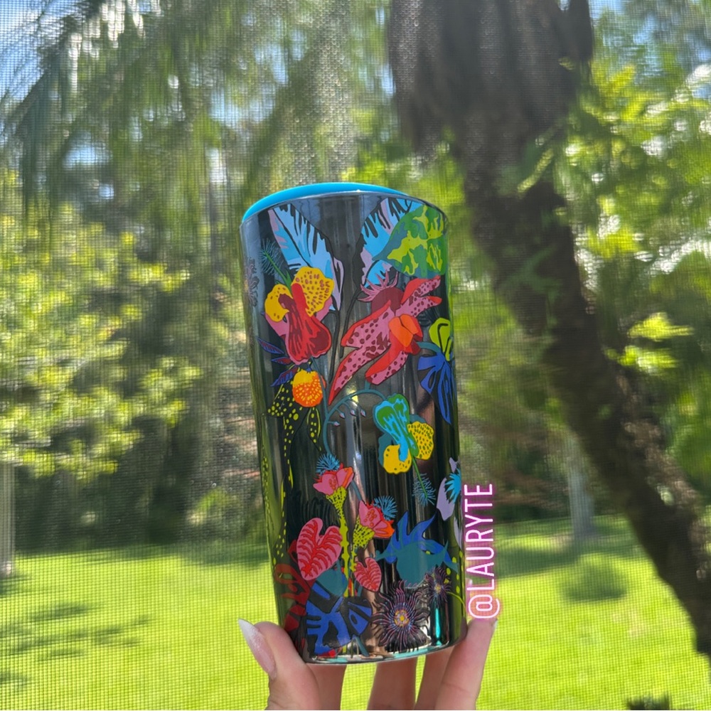 Starbucks 2023 Summer Tropical Immersive Florals Luster Ceramic Travel Mug - Picture 2 of 7